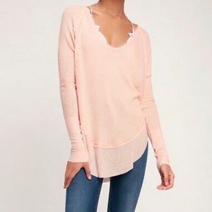 FINAL PRICE Free People Catalina Waffle Knit Top